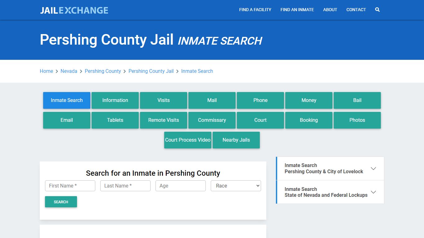 Pershing County Jail, NV Inmate Search: Roster & Mugshots